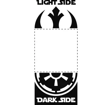 Lado claro lado escuro autocolante interruptor de luz - TenStickers