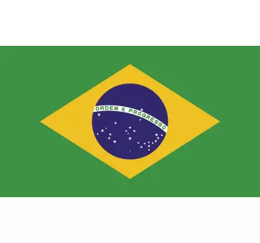 Mural de parede bandeira Brasil - TenStickers