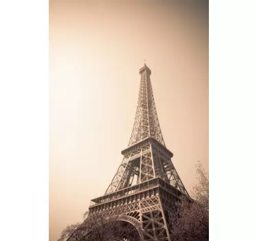 Mural de parede da Torre Eiffel sépia - TenStickers