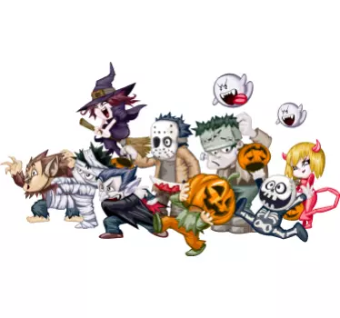Mural de parede infantil fantasmas e monstros - TenStickers