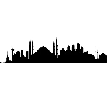 Mural de parede linha do horizonte Istanbul - TenStickers