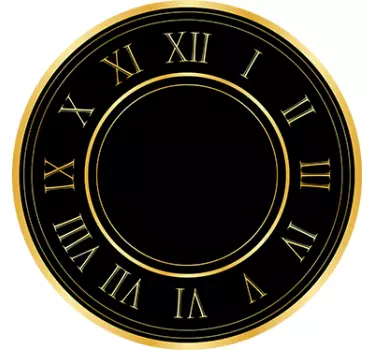 Numerais romanos do ouro autocolante - TenStickers