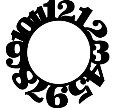 Números comuns autocolante de relógio - TenStickers