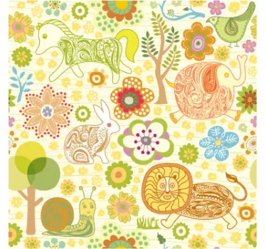 Película de vinil infantil natureza abstrata - TenStickers