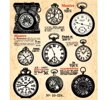 Relógios antigos Autocolantes decorativos - TenStickers