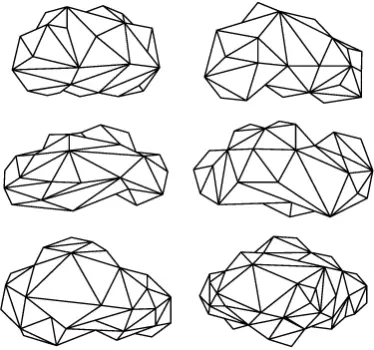 Sticker parede com nuvens origami - TenStickers