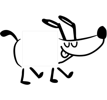 Sticker decorativo cão feliz interruptor - TenStickers