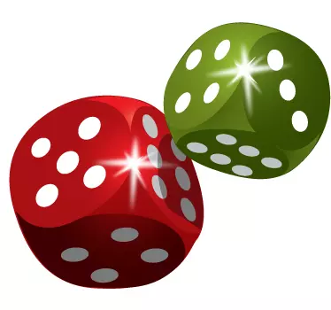 Sticker decorativo dados de jogo - TenStickers