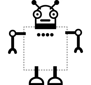 Sticker decorativo robô para interruptor ou tomada - TenStickers