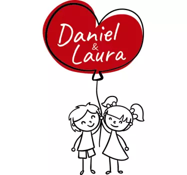 Vinil adesivo namorados personalizável - TenStickers
