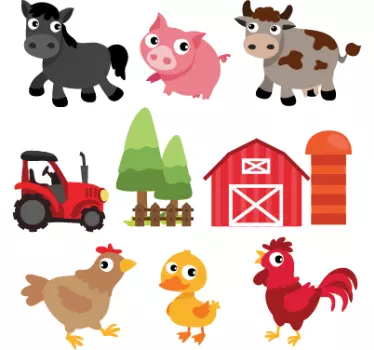 Vinil autocolante animais de campo - TenStickers