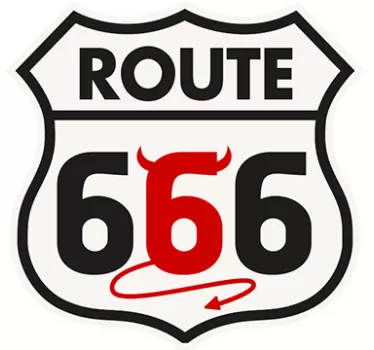 Vinil autocolante atrevida Route 666 - TenStickers