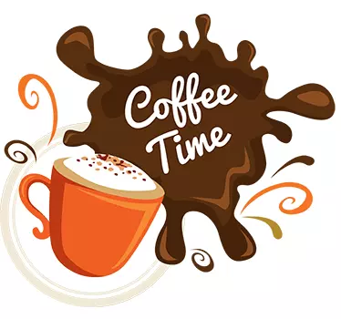 Vinil autocolante coffee time - TenStickers