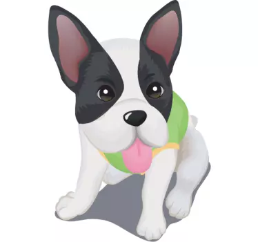Vinil autocolante de parede de cão elegante - TenStickers