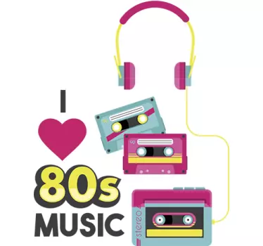 Vinil autocolante decorativo anos 80 - TenStickers