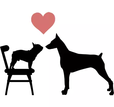 Vinil autocolante decorativo cães. - TenStickers