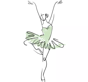 vinil autocolante decorativo da parede bailarina original - TenStickers