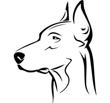 Vinil autocolante decorativo Doberman - TenStickers