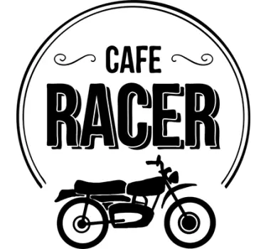 Vinil autocolante decorativo moto café racer. - TenStickers