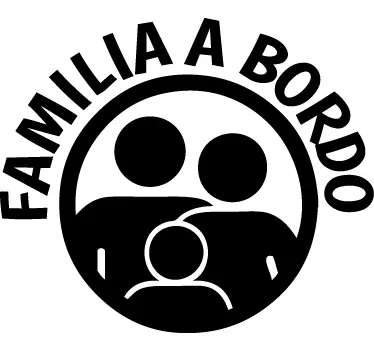 Vinil Autocolante Familia a Bordo - TenStickers