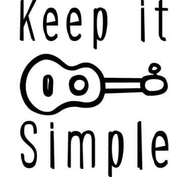 Vinil autocolante música Keep it Simple - TenStickers