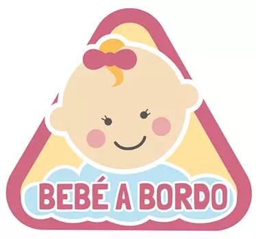Vinil autocolante para carro bebe a bordo - TenStickers