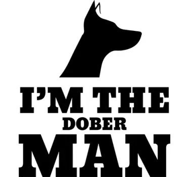 Vinil autocolonte de cão doberman - TenStickers