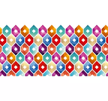 Vinil cabeceira Ladrilhos hexagonais - TenStickers