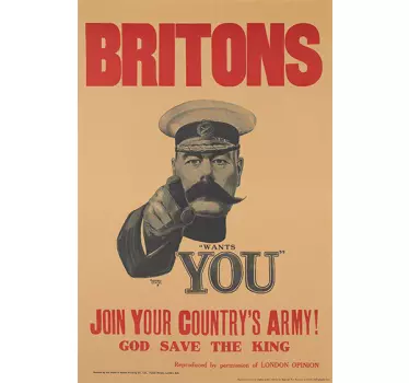 Vinil cartaz Britons wants you - TenStickers