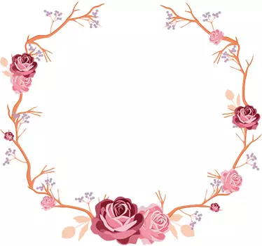 Vinil coroa de rosas - TenStickers