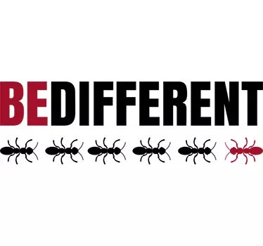 Vinil de texto be different formigas - TenStickers