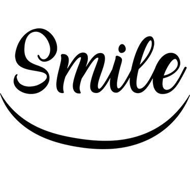 Vinil de texto smile cara feliz - TenStickers