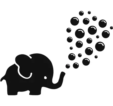 Vinil decoativo infantil elefante bolhas - TenStickers