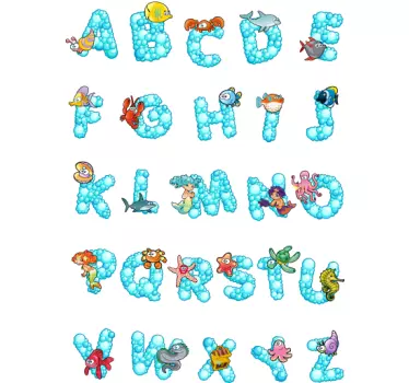 Vinil decorativo ABC oceano - TenStickers