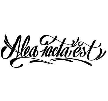 Vinil decorativo "alea iacta est" - TenStickers