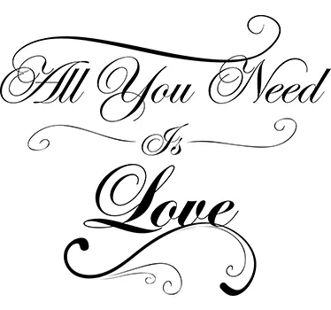 Vinil decorativo All You Need is Love - TenStickers