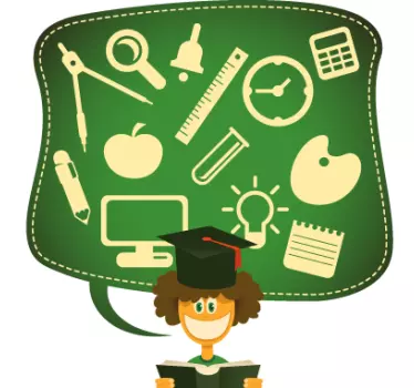 Vinil decorativo aluno escola - TenStickers
