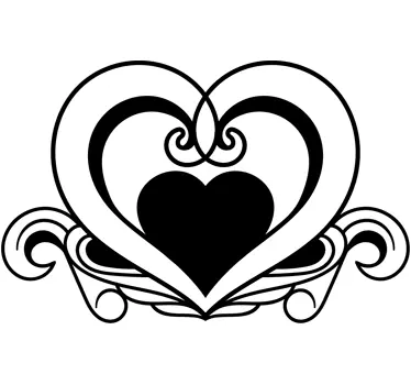 Vinil decorativo amor coração elegante - TenStickers