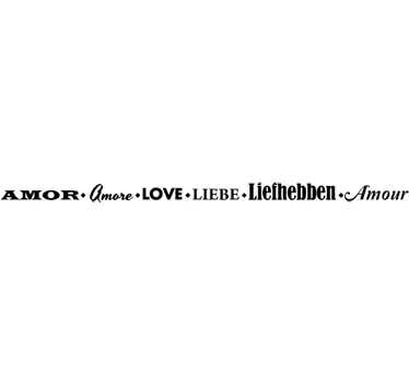 Vinil decorativo amor em vários idiomas - TenStickers