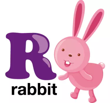 Vinil decorativo animal letra R - TenStickers