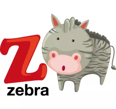 Vinil decorativo animal letra Z - TenStickers