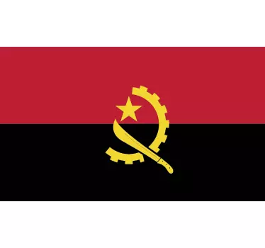 Autocolante decorativo bandeira de Angola - TenStickers