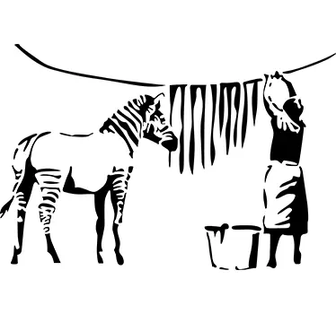 Vinil decorativo Banksy Zebra - TenStickers
