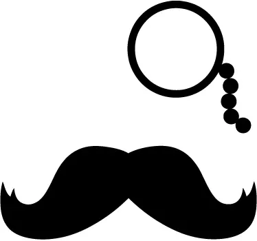 Vinil decorativo bigode  e monóculo - TenStickers
