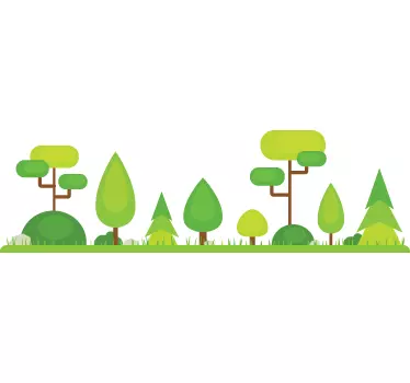 Vinil decorativo bosque abstrato - TenStickers