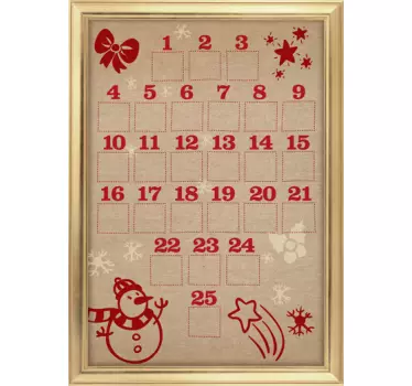 Vinil decorativo calendário do Advento - TenStickers