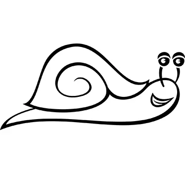 Vinil decorativo caracol sorridente - TenStickers