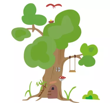Autocolantes parede infantil Casa na árvore - TenStickers