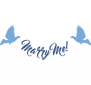 Vinil decorativo casamento Marry Me - TenStickers