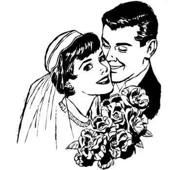 Vinil decorativo casamento vintage - TenStickers